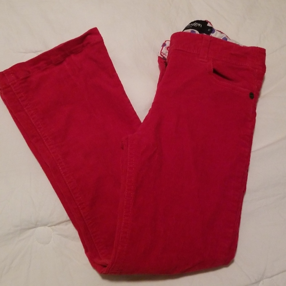 Girl's Red Corduroy Jeans